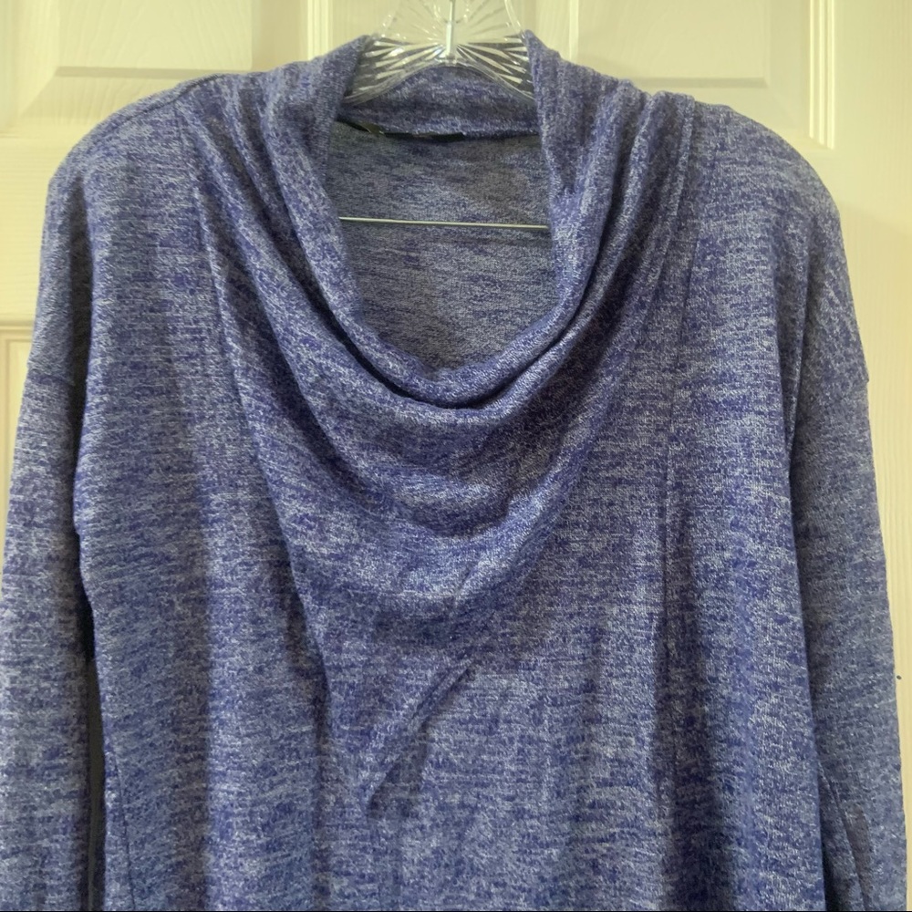 Simply Vera Vera Wang Blue Cowl Neck Sweater Top - Picture 3 of 6